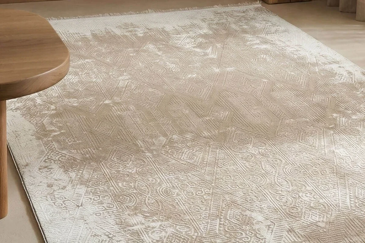 Masa kenarından dışarı taşan halı ölçüsü ve hareket payı örneği