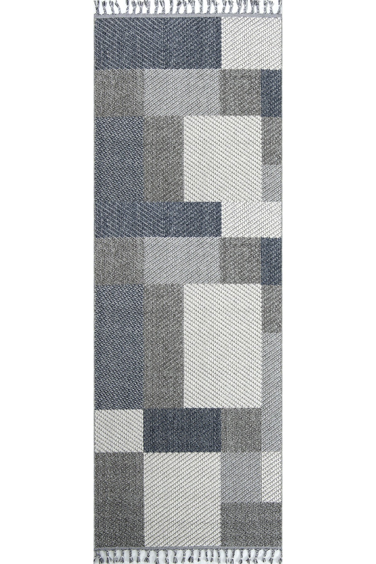 Dekorenti Bukle 1403 Gri – Modern Geometrik Desenli Tozumaz Halı
