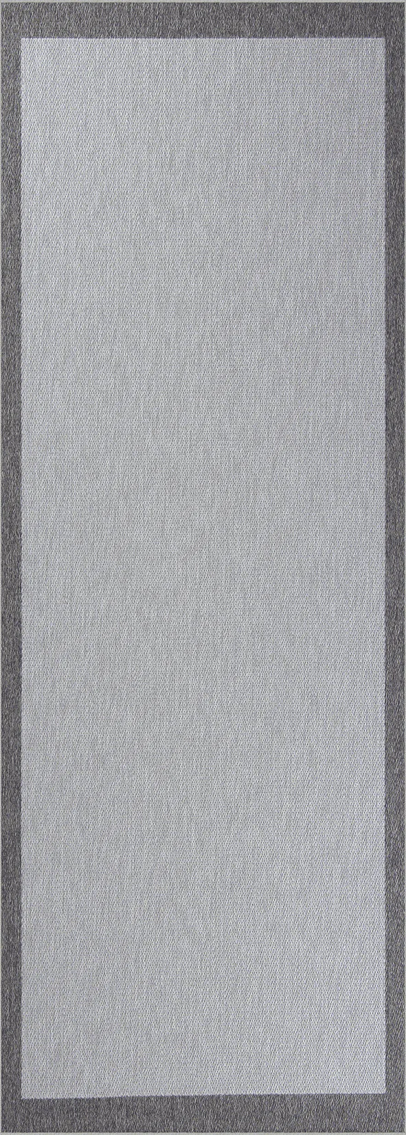 Dekorenti Lora 3213 Antrasit - Çerçeveli Modern Pamuk Tabanlı Polyester Halı