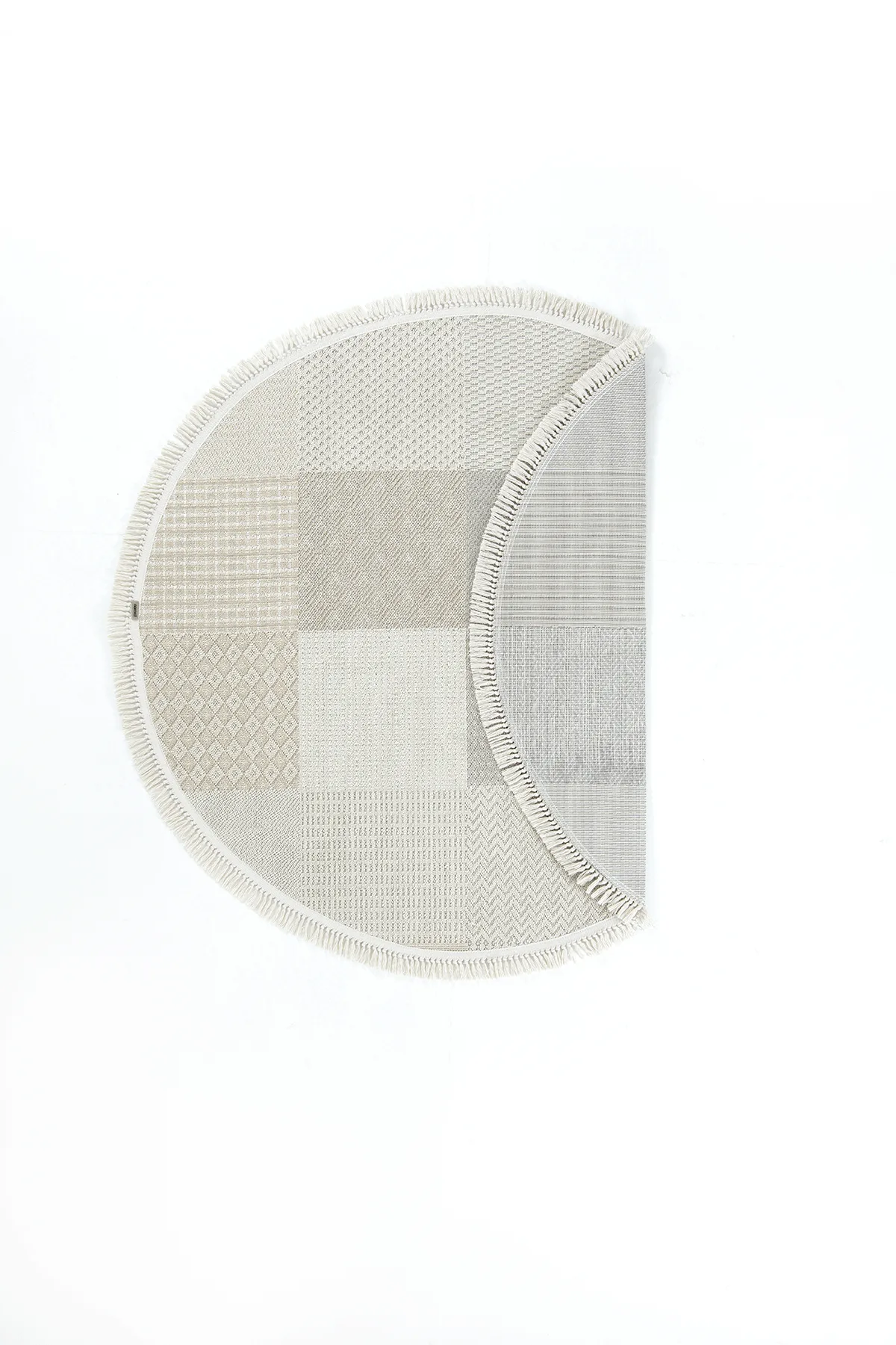 Dekorenti Bonn 8806 Bej Daire - Modern Geometrik Desenli Tozumaz Halı