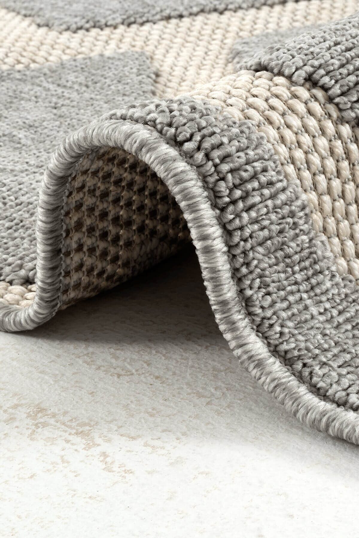 Dekorenti Togo 7501 Gri - Geometrik Desenli Modern Halı