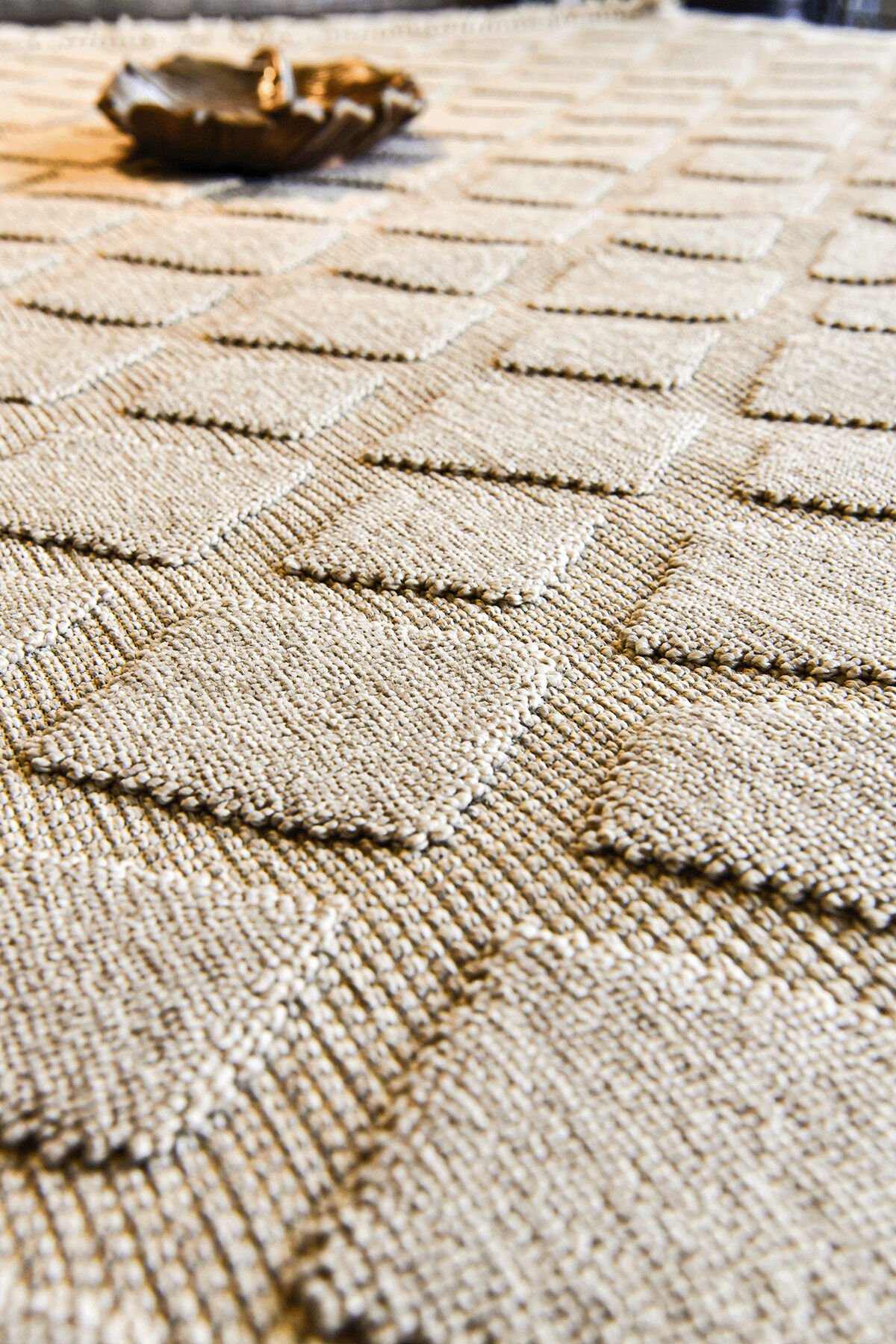Dekorenti Togo 7506 Bej - Geometrik Baklava Desenli Halı