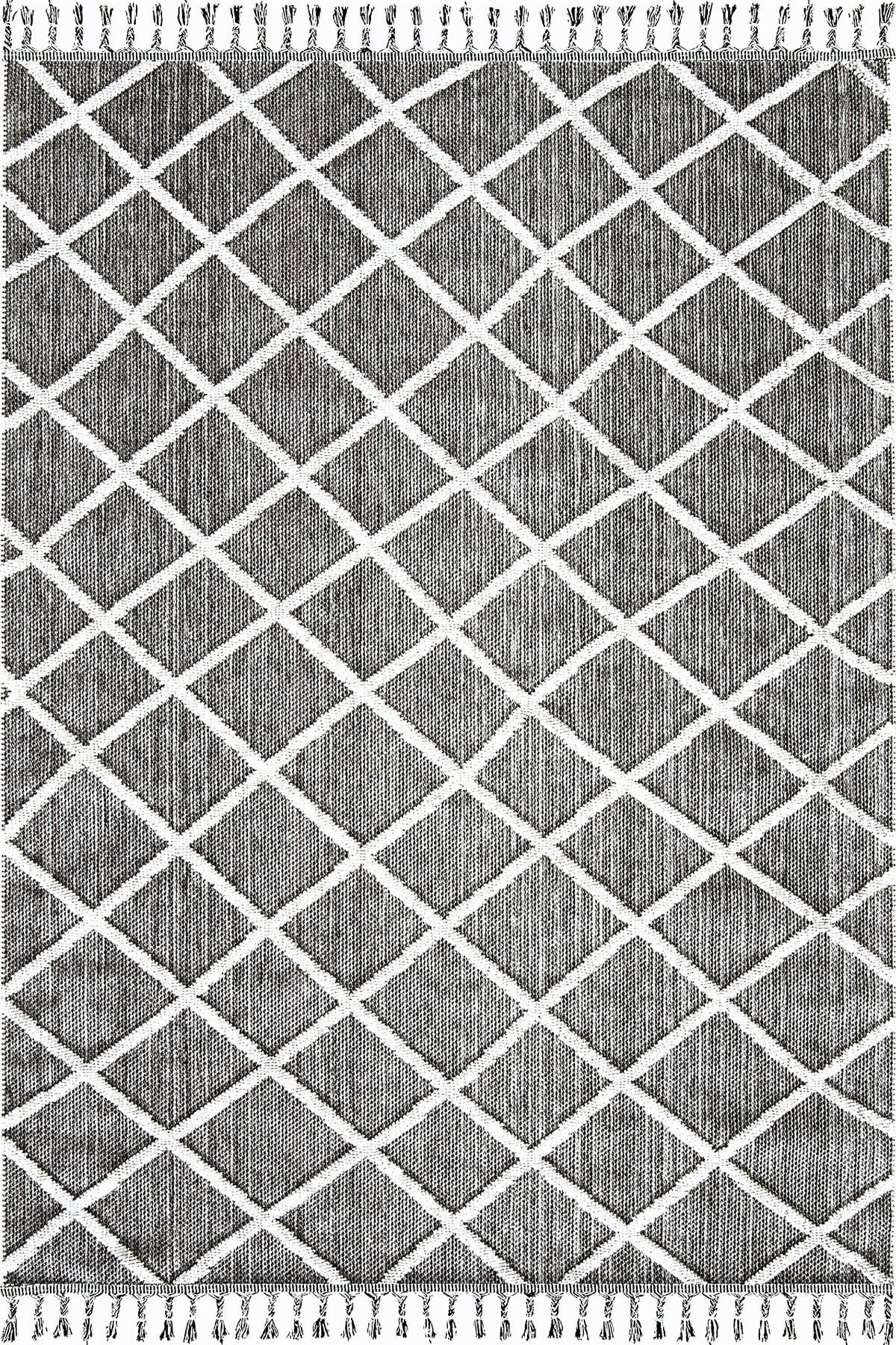 Dekorenti Bukle 1409 Gri - Geometrik Desenli İskandinav Halı
