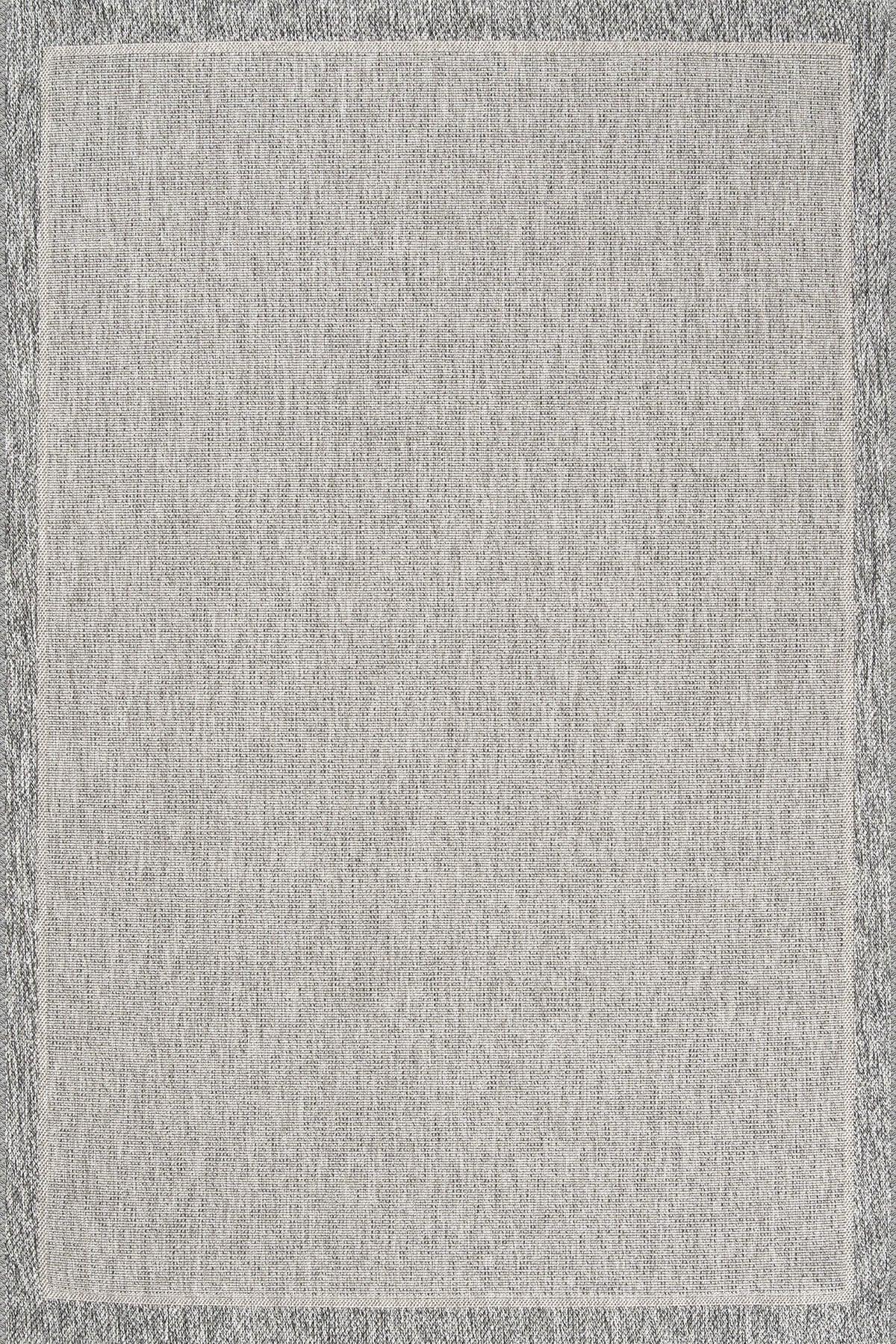 Dekorenti Siena 3704 Gri Sisal Halı – Modern Gri Çerçeveli Mutfak Halısı