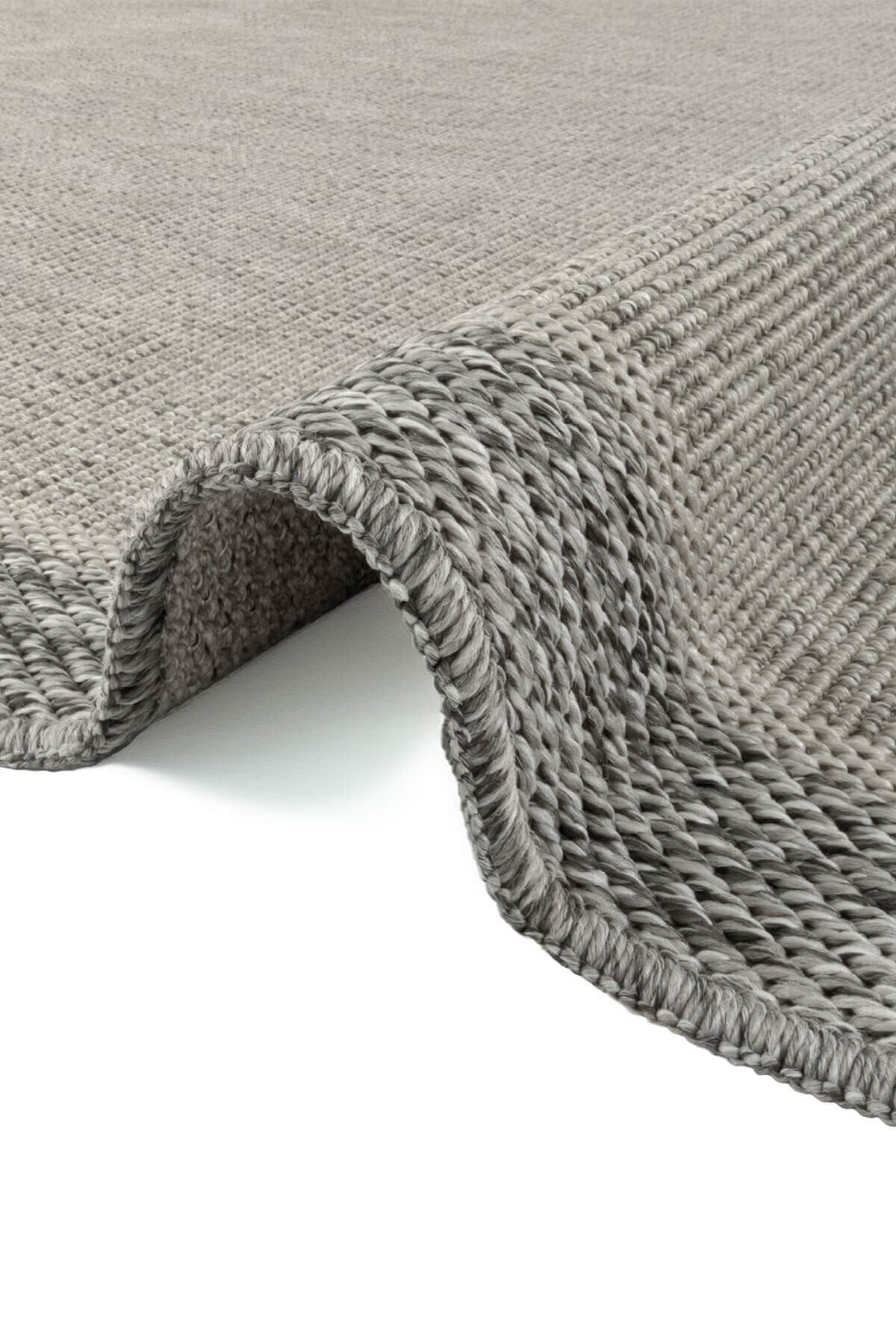 Dekorenti Siena 3704 Gri Sisal Halı – Modern Gri Çerçeveli Mutfak Halısı