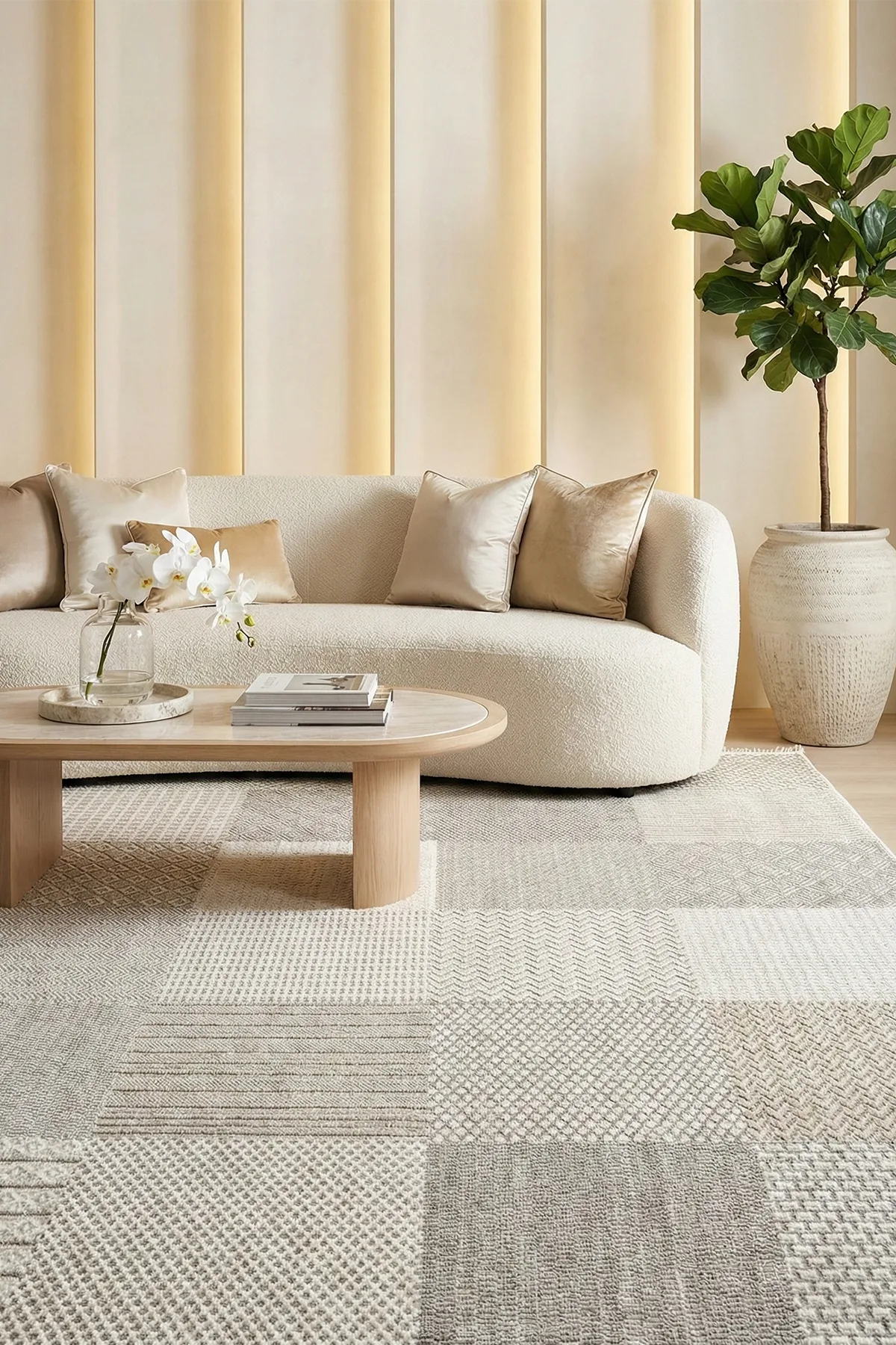 Dekorenti Bonn 8806 Bej Halı – Modern Geometrik Desenli Halı