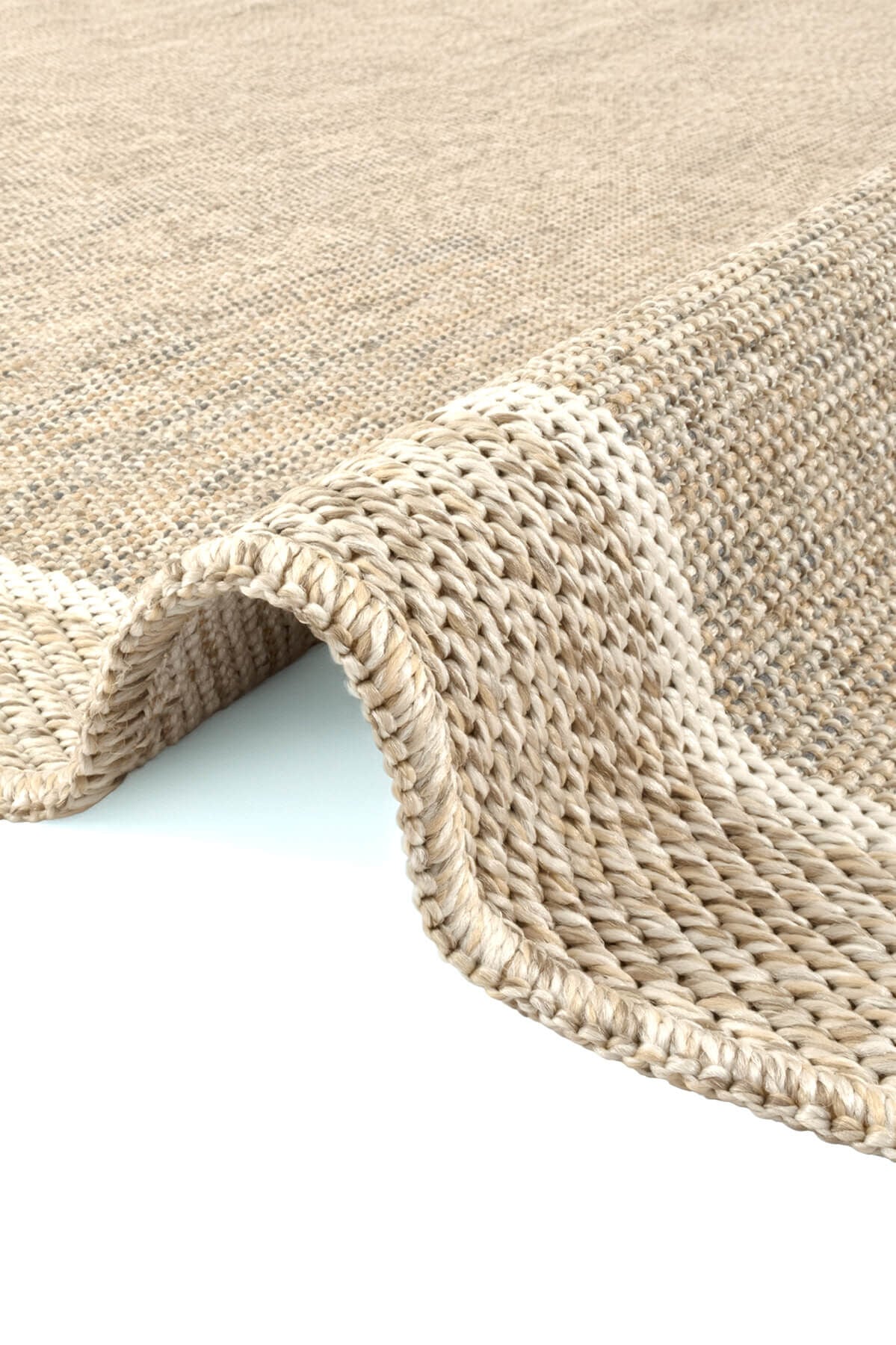 Dekorenti Siena 3703 Bej Sisal Halı – Çerçeveli Mutfak ve Koridor Halısı