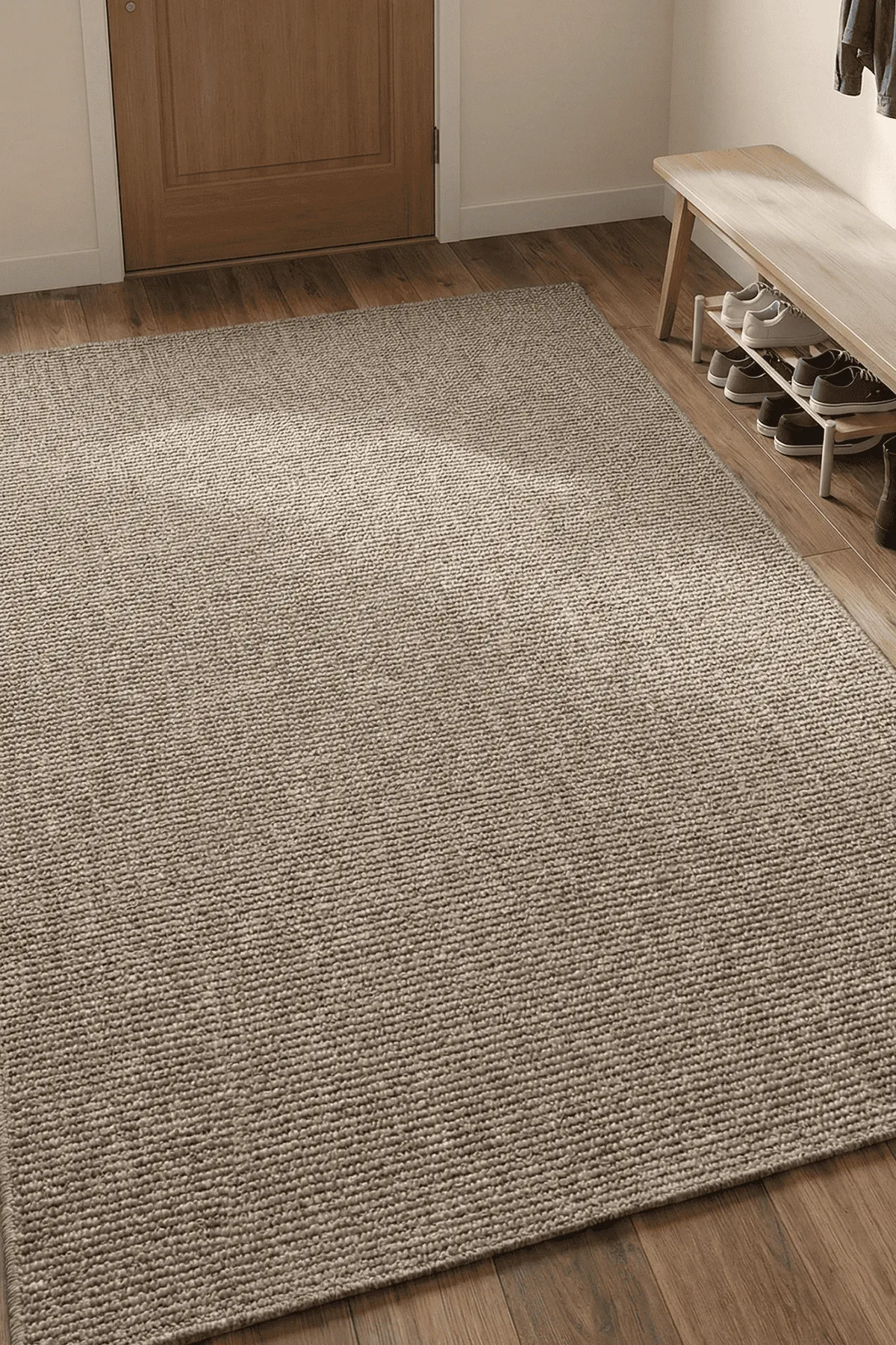 Dekorenti Sahra 9902 Kahverengi - İnce Polip Jüt Tabanlı Modern Makine Halısı