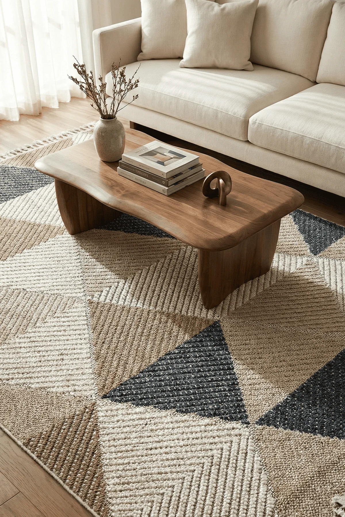 Dekorenti Bukle 1405 Sarı – Geometrik Desenli Tozumaz Halı