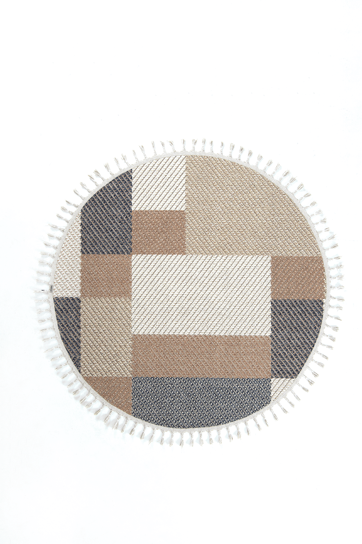 Dekorenti Bukle 1406 Sarı Daire – Geometrik Desenli Tozumaz Halı