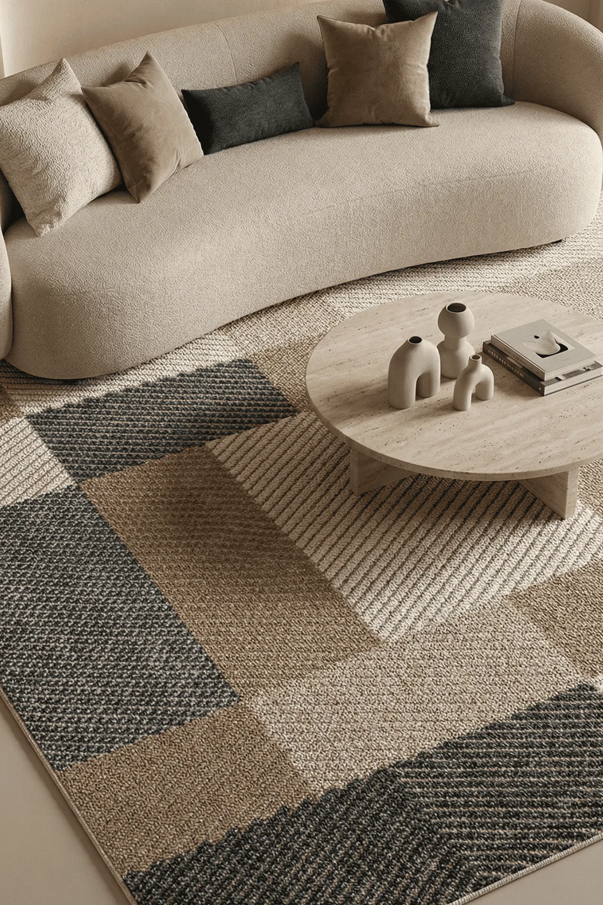 Dekorenti Bukle 1406 Sarı – Geometrik Desenli Tozumaz Halı