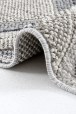 Bukle 1402 Gri - Gri ve Mavi Tonlarda Oturma Odası Halısı - Görsel 3