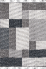 Bukle 1403 Gri Mavi - Şık Renk Geçişli Oturma Odası Halısı