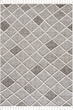 Bukle 1411 Krem - Elmas Desenli Modern Salon ve Oturma Odası Halısı