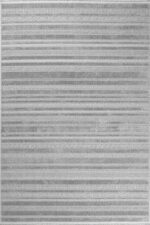 Alba 9803 Gri - Modern Ev Dekorasyonu İçin Çizgili Halı Modeli
