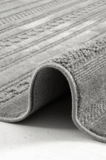 Alba 9803 Gri - Modern Ev Dekorasyonu İçin Çizgili Halı Modeli - Görsel 2