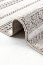 Alba 9804 Bej - Yumuşak Dokulu Çizgili Halı Modeli - Görsel 2