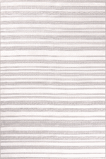 Alba 9804 Bej - Yumuşak Dokulu Çizgili Halı Modeli