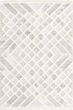 Bonn 8802 Krem - Şık Çapraz Motifli Dekoratif Halı