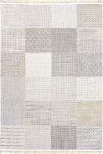 Bonn 8806 Bej - Kare Motifli Şık ve Dekoratif Halı Modeli