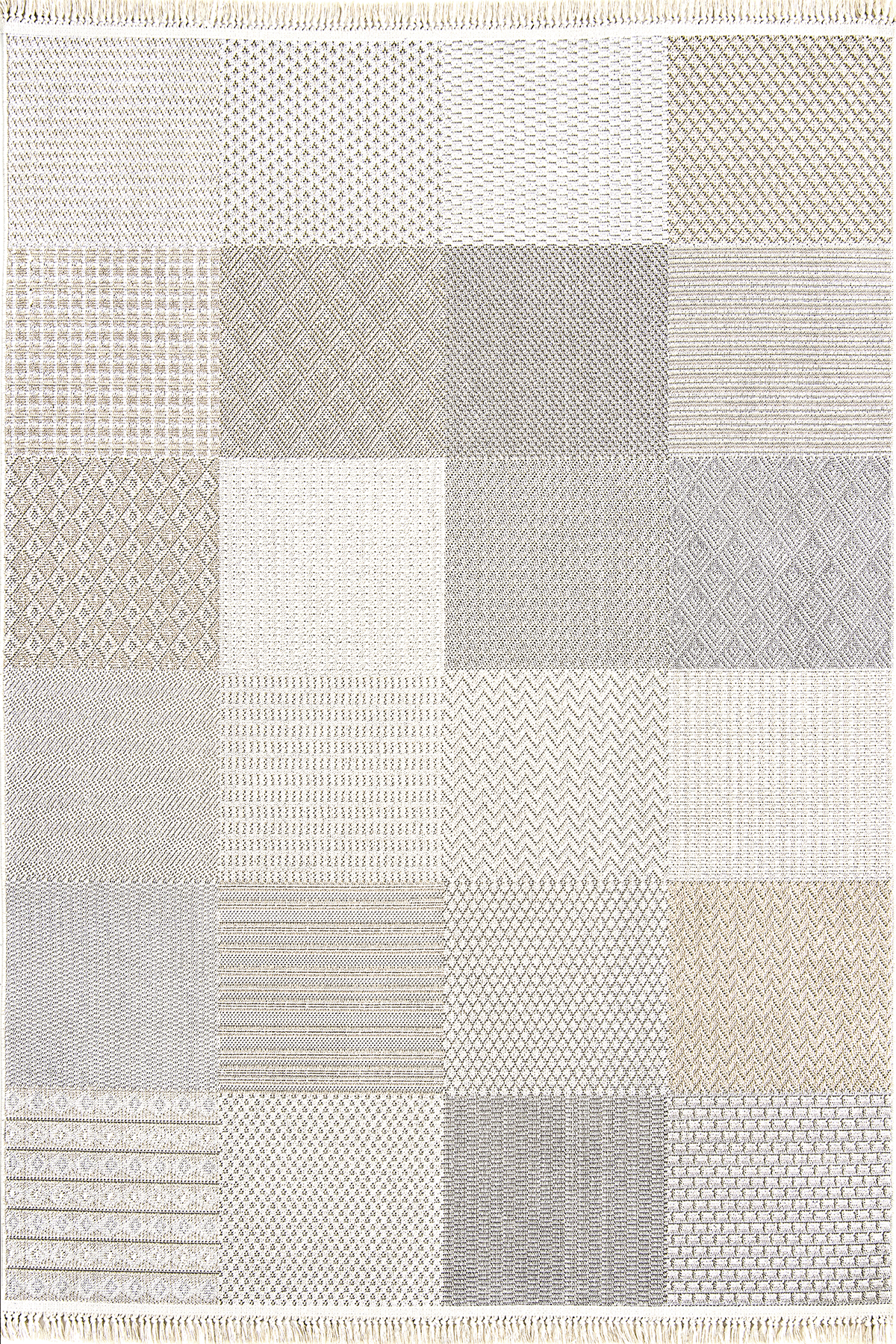 Bonn 8806 Bej - Kare Motifli Şık ve Dekoratif Halı Modeli - Binbirdesen Halı Bonn 8806 Bej - Kare Motifli Şık ve Dekoratif Halı Modeli - Görsel 1