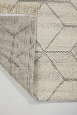 Bukle 1407 Beyaz - Üç Boyutlu Geometrik Tasarımlı Oturma Odası Halısı - Görsel 5