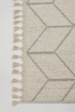 Bukle 1407 Beyaz - Üç Boyutlu Geometrik Tasarımlı Oturma Odası Halısı - Görsel 4