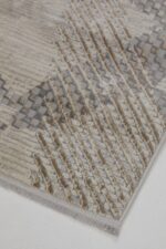 Dora 1904 Vizon - Sanatsal Desenli Zarif Ev Halısı - Görsel 5