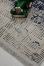 Dora 1909 Mavi - Modern Ev Dekorasyonu İçin Sanatsal Desenli Halı - Görsel 7