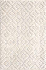 İndus 8003 Beyaz - Kabartma Desenli Beyaz Halı Modeli