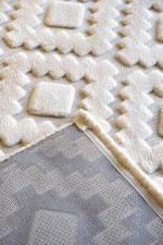 İndus 8003 Beyaz - Kabartma Desenli Beyaz Halı Modeli - Görsel 6