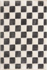 İndus 8004 Krem - Dama Desenli Genç Odası ve Oturma Odası Halısı