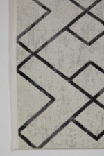 Mira 1617 Gri - Modern Geometrik Çizgili Salon Halısı - Görsel 2