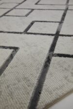 Mira 1617 Gri - Modern Geometrik Çizgili Salon Halısı - Görsel 3