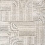 Morocco 7306 Krem - Çizgisel Formlarıyla Çağdaş Ev Dekoru İçin Halı