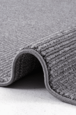 Piana 1102 Gri - Koyu Gri Düz Dokulu Modern Halı - Görsel 3