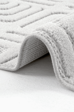 Prag 9211 Açık Gri - Şık Kıvrımlı Deseniyle Açık Gri Halı - Görsel 3