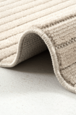 Prag 9216 Bej - Sade ve Zarif Bej Çizgi Dokulu Halı - Görsel 3