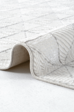 Roma 1309 Gri Beyaz - Aydınlık Alanlar İçin Geometrik Salon Halısı - Görsel 2