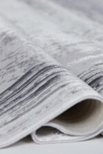 Sateen 6401 Gri - Çerçeve Detaylı Gri Eskitme Halı - Görsel 5