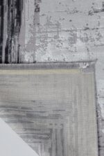 Sateen 6401 Gri - Çerçeve Detaylı Gri Eskitme Halı - Görsel 3