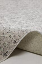 Sateen 6403 Gri - Nostaljik Detaylı Açık Gri Halı - Görsel 4