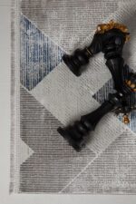 Sateen 6406 Mavi - Göz Alıcı Deseniyle Salonlara Hareket Katan Halı - Görsel 6