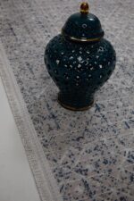 Sateen 6407 Mavi - Soft Tonlu Vintage İlhamlı Halı Modeli - Görsel 5