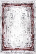 Sateen 6409 Taba - Göz Alıcı Bordürlü ve Eskitme Efektli Halı