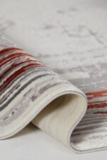 Sateen 6409 Taba - Göz Alıcı Bordürlü ve Eskitme Efektli Halı - Görsel 4