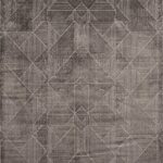 Sateen 6416 Gri - Loş Tonlarda Gri Geometrik Salon Halısı