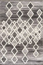 Step 2206 Gri - Etkileyici Modern Stilde Gri Desenli Halı