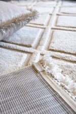 Step 2209 Krem - Modern ve Şık Görünümlü Krem Halı - Görsel 2