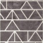 Step 2210 Gri - Üçgen Desenli Modern Gri Halı